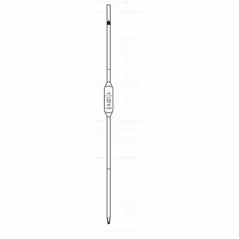Pipette jaugée 2 traits classe AS 10 ml