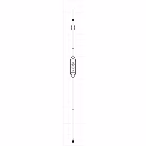 Pipette jaugée 2 traits classe AS à bulbe 15 ml