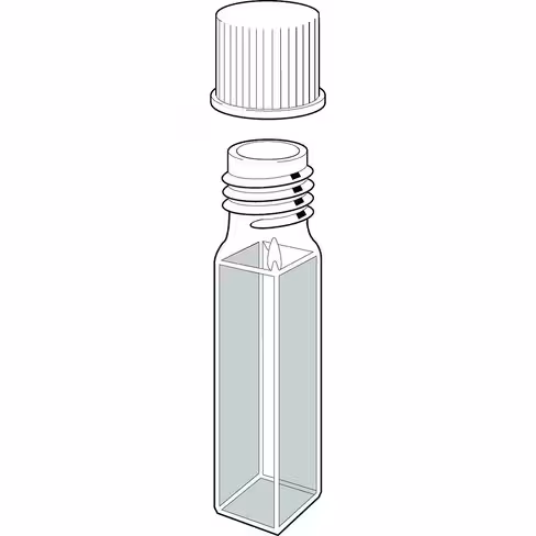 Cuve trajet optique 10 mm volume 3,5 ml x 2