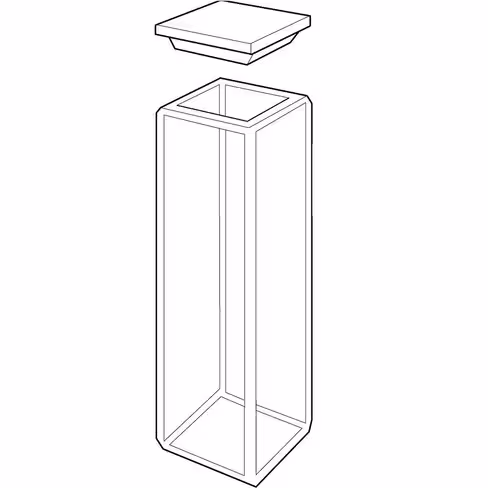Cuve trajet optique 10 mm volume 3,5 ml avec couvercle x 2