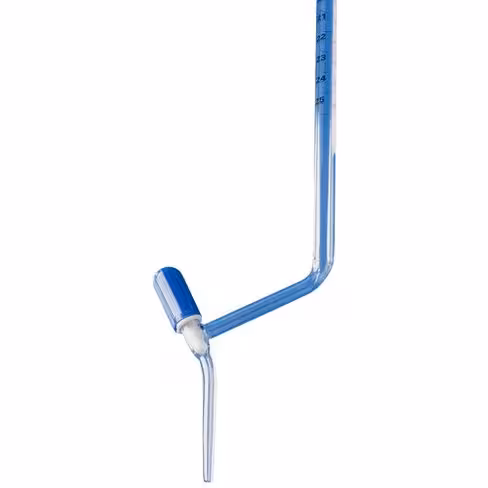 Burette avec valve latérale en PTFE classe AS 100 ml