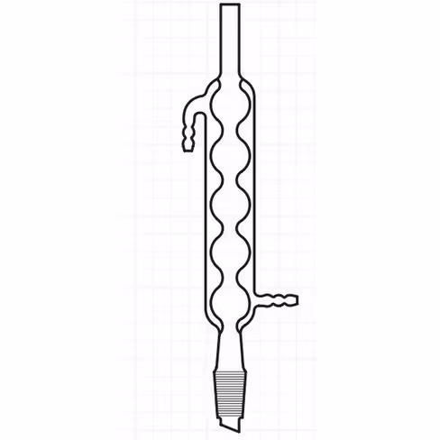 Colonne d Allihn avec rodage et raccords cannelés 300 mm