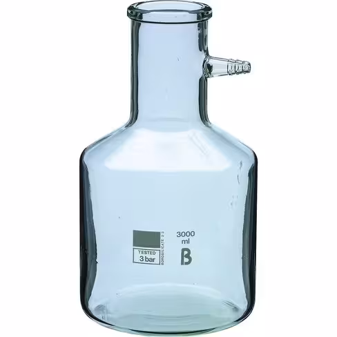 Flacon à vide en verre borosilicaté 5000 ml raccord olive en verre
