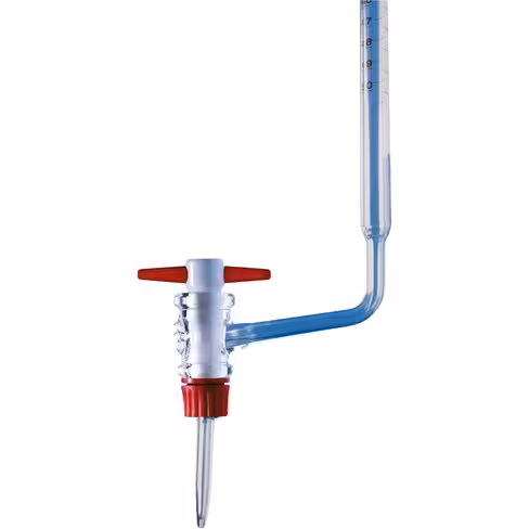 Burette avec robinet latéral en PTFE classe AS 10 ml sub. 0,02 ml