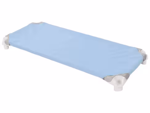 Draps de dessous 38464/057 pour couchette plastique empilable 130 x 54 cm - bleu clair - lot de 10