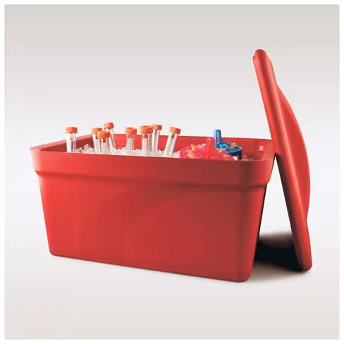 Maxi bac à glace avec couvercle 9 l rouge