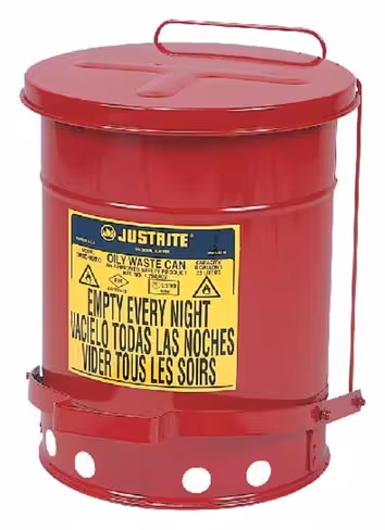 Oily waste can countertop lidopens no more than