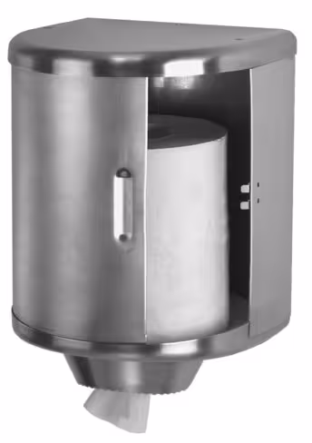 Distributeur d'essuie-mains bobine à dévidage central RDCI - acier inox satiné