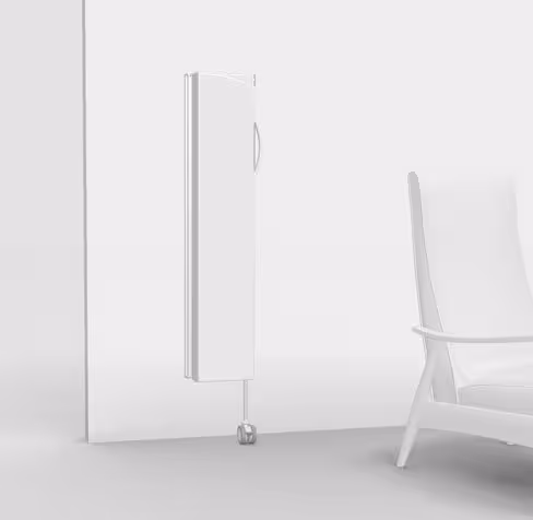 Paravent mural 3 sections L75 H145cm blanc