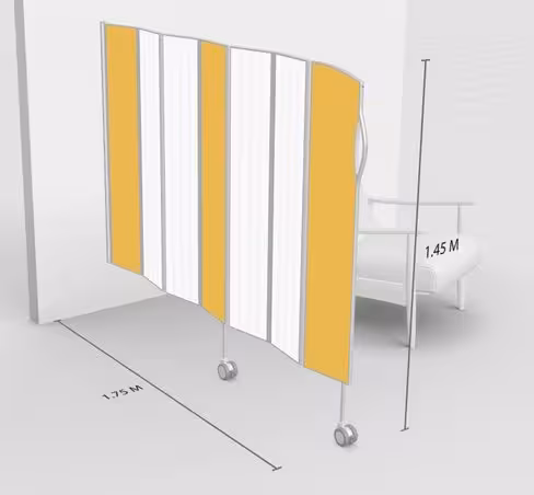 Paravent mural 7 sections L175 H145cm daylight