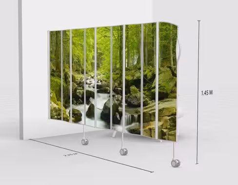 Paravent mural 9 sections L225 H145cm Photo Panel Photo à choisir selon le catalogue Silentia