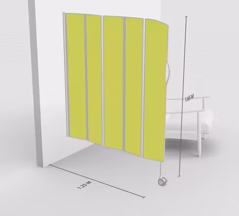 Paravent mural 5 sections L125 H165cm couleur
