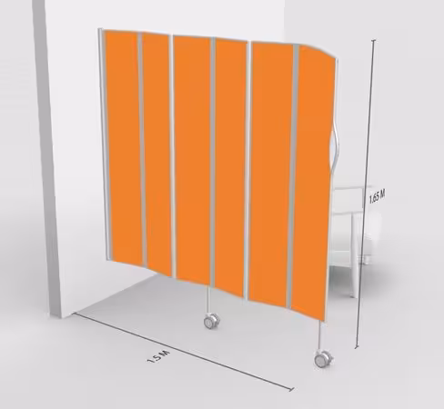 Paravent mural 6 sections L150 H165cm couleur