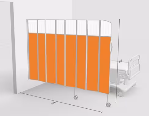 Paravent mural 8 sections L200 H165cm daylight