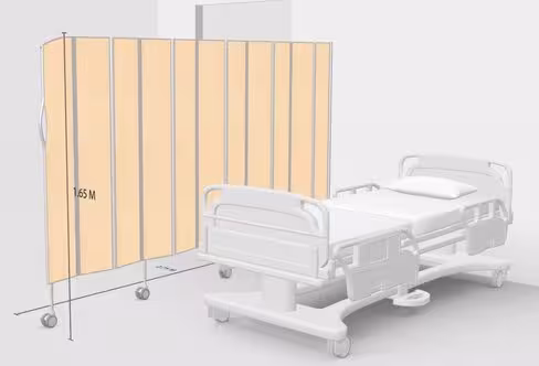 Paravent mural 11 sections L275 H165cm couleur