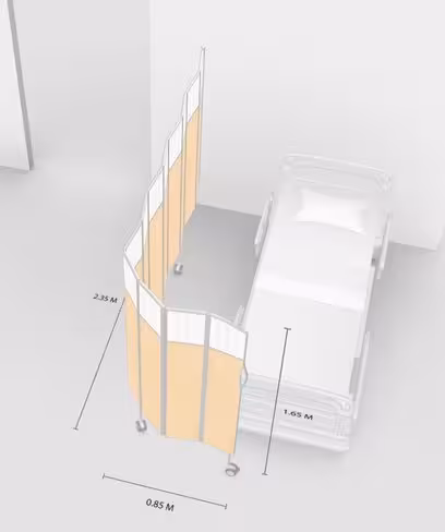 Paravent mural 12 sections L300 H165cm D-Top/Duo