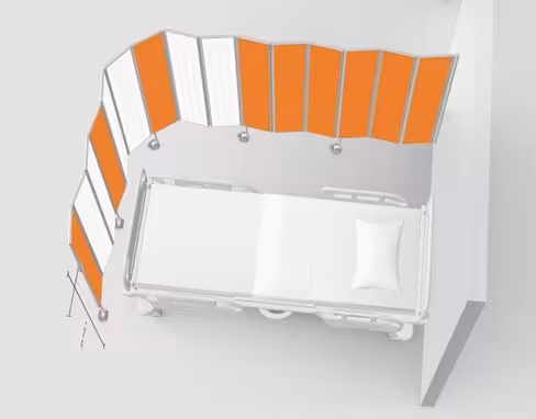 Paravent mural 15 sections L375 H165cm D-Top/Duo