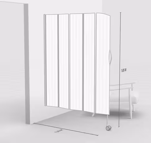 Paravent mural 5 sections L125 H185cm daylight