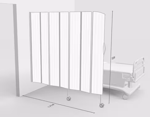 Paravent mural 7 sections L175 H185cm daylight