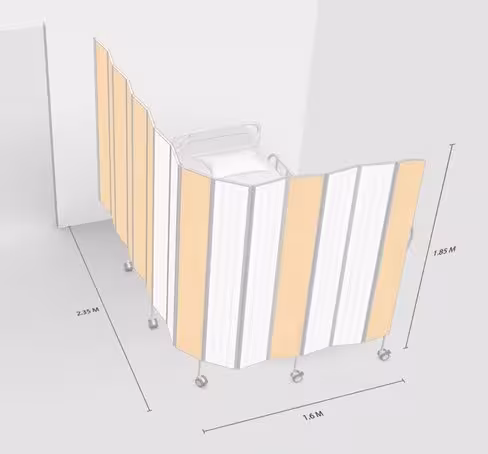 Paravent mural 15 sections L375 H185cm D-Top/Duo