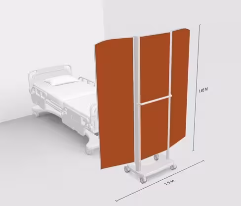 Paravent pied de lit L150 H 185 cm couleur