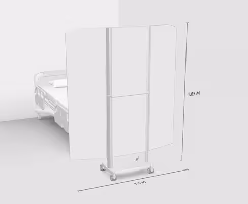 Paravent pied de lit L150 H 185 cm blanc