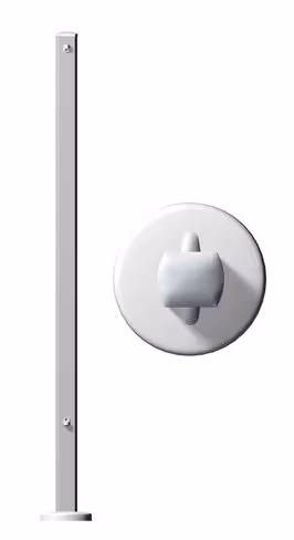 Poteau 1 fixation devant + 1 derrière