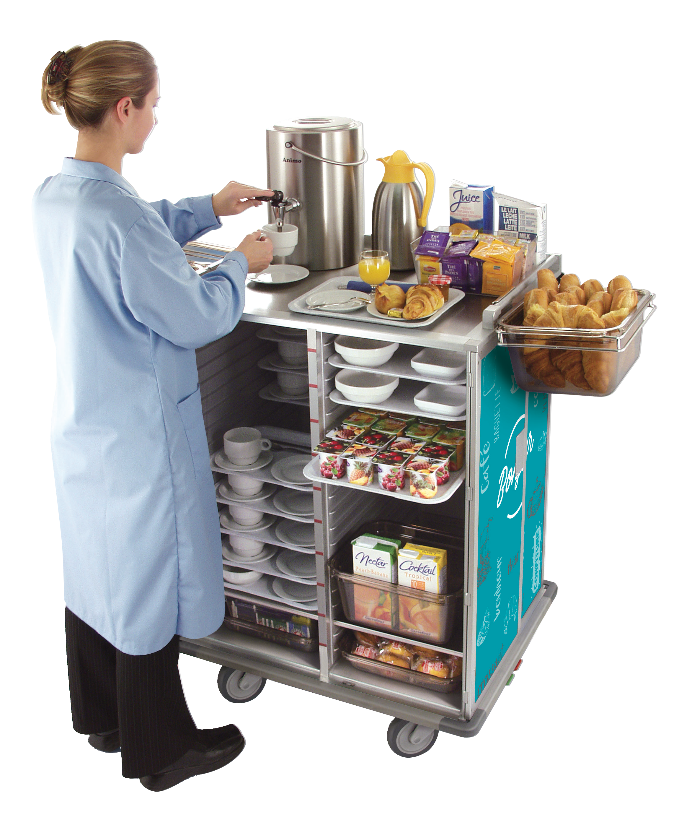 Chariot De Distribution Des Repas En Ehpad