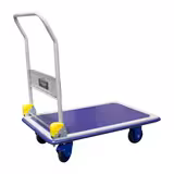 Chariot à dossier rabattable plateau acier - 300 kg - 920 x 610 mm - roue Ø 130 mm