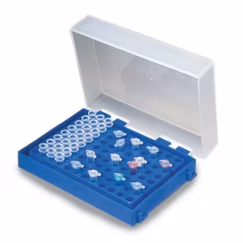 Rack PCR 96 emplacements bleu x 5