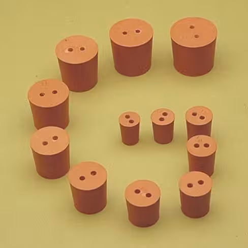 Bouchon en caoutchouc bs2775 2 trou assorted pack x 48