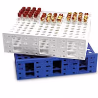 Portoir 216 tubes 13 16 mm bleu