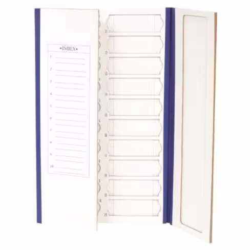 Classeur en cartons 2 lames bleu bleu