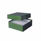 Boîte jaune 136 x 136 mm hauteur 130 mm x 10