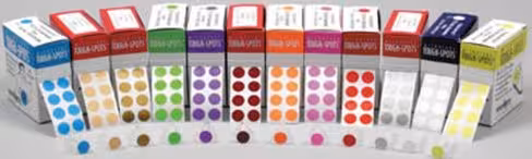 Etiquette en polyester ronde 2 par rangée Ø 13 mm vert x 1000/1 rouleau