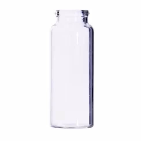 Pilulier 28 ml fond plat forme basse verre clair de type 1 Ø 27 mm hauteur 72 mm bague 22 mm x 140