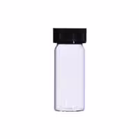 Flacon à vis 7 ml fond plat forme basse verre clair type 1 Ø 20 mm hauteur 42 mm filetage 13 mm x 264