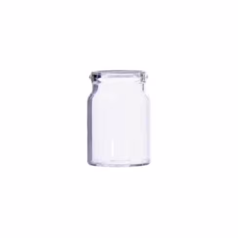 Pilulier 7 ml fond plat forme basse verre clai r de type 1, ø x h 23 x 34 mm bague 22 mm x 190