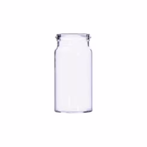 Pilulier 10,5 ml fond plat forme basse verre clair type 1 Ø 23 mm hauteur 46 mm bague 22 mm x 190