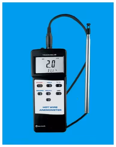 Thermomètre anémomètre fil chaud