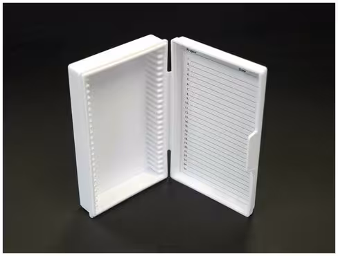 Boîte de rangement PP blanche 25 lames