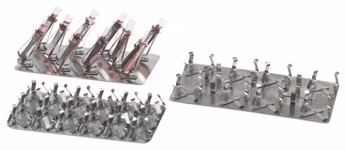 Rack test tube tray 13 25 mm tubes requires clip fasten