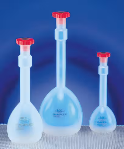 Fiole jaugée pp 50 ml avec bouchon classe b
