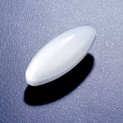 Barreau magnétique PTFE oval longueur 35 mm Ø 16 mm x 2