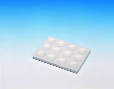 Plaque 6 cavités porcelaine 25 x 6 mm