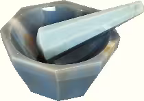 Mortier en agate forme profonde 125 ml ø ext 100 mm ø int 80 mm profondeur 33 mm