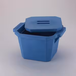 Seau à glace avec couvercle noir 2,5 l