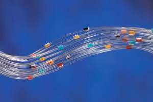 Tuyau tygon lmt 55 à cavaliers Ø int 3,17 mm Ø ext 4,97 mm noir blanc x 12