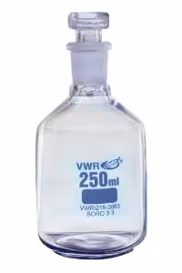 Flacon à réactif 250 ml rn 19 26 verre borosilicaté 3.3