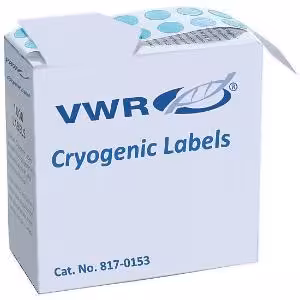 Etiquette cryogénique ronde bleue ø 9,5 mm x 1000